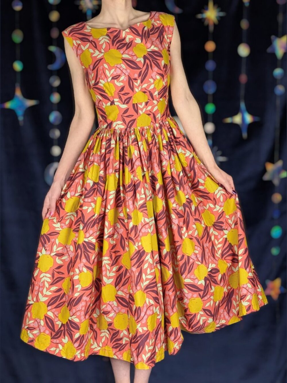 ModCloth Fabulous Fit & Flare Dress in Pink Floral - Picture 1 of 3